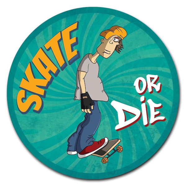 Signmission Skate Or Die Circle Vinyl Laminated Decal D-48-CIR-Skate or Die - main